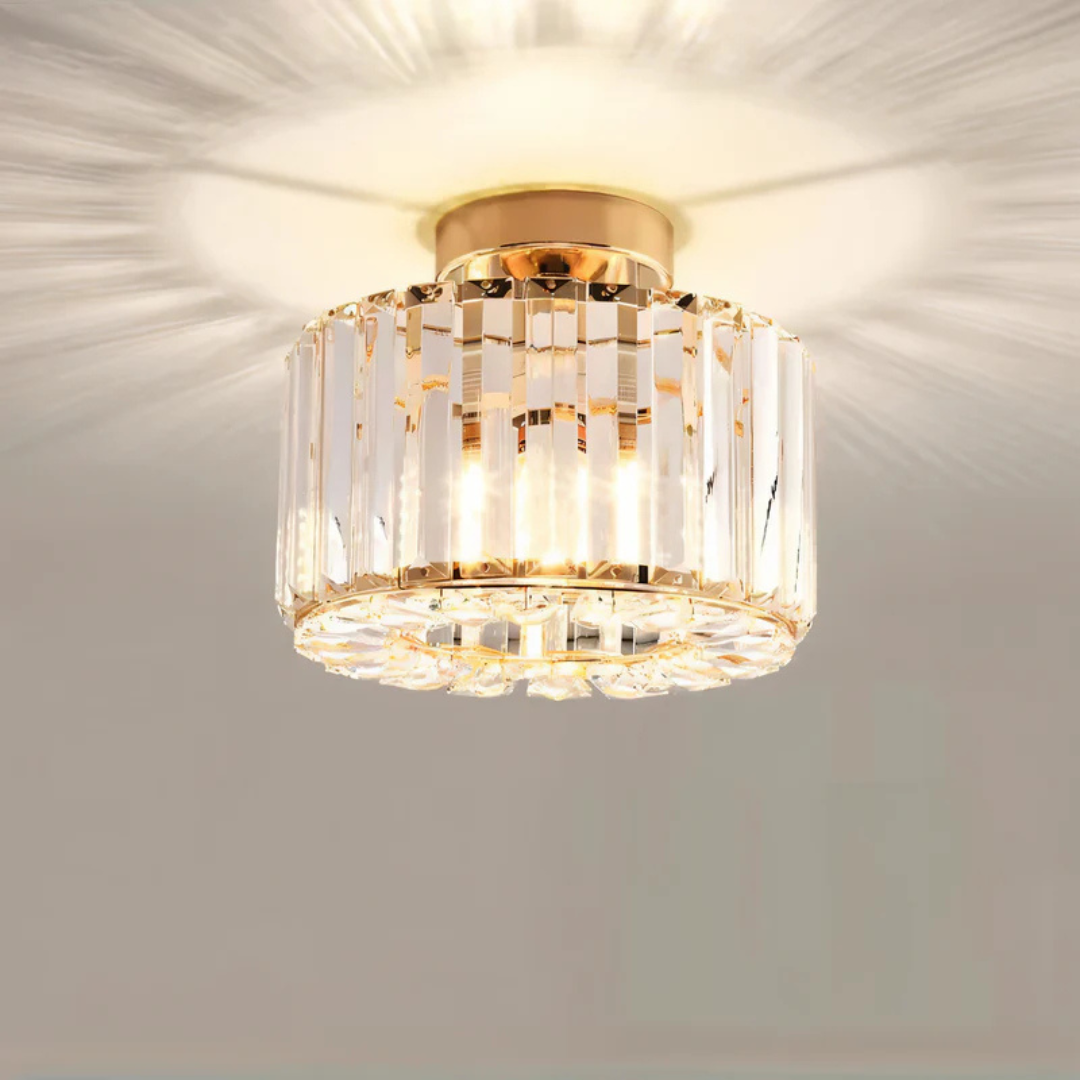 Lampada da soffitto Xylenne – Vetro di cristallo – Nero – 17×23 cm – Elegante lampada a soffitto LED che crea atmosfera