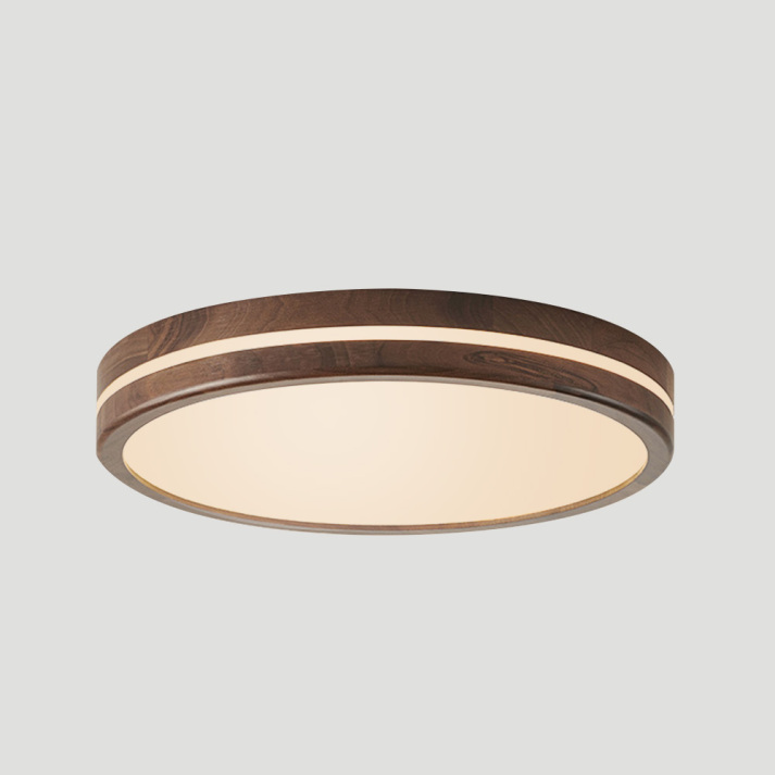 Zallon Plafoniera – Legno – Calda – Ø 40 cm – Illuminazione LED moderna per soggiorno e camera da letto