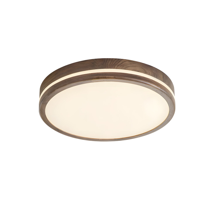 Zallon Plafoniera – Legno – Calda – Ø 40 cm – Illuminazione LED moderna per soggiorno e camera da letto