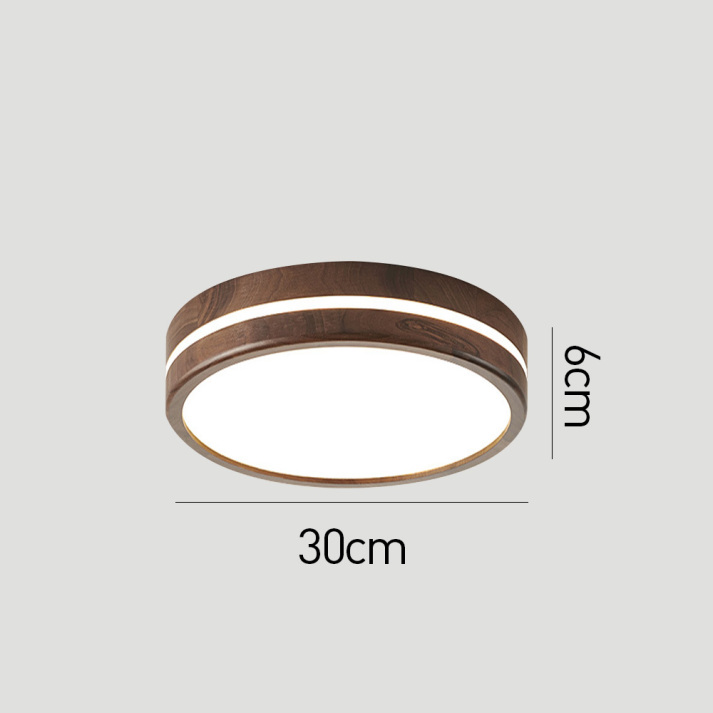 Zallon Plafoniera – Legno – Calda – Ø 40 cm – Illuminazione LED moderna per soggiorno e camera da letto