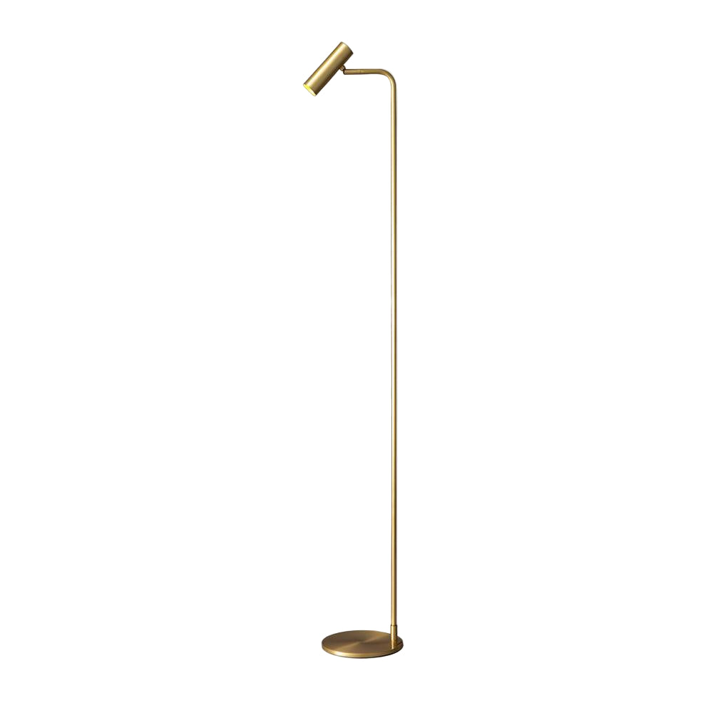 Zelvano Lampada da Terra – Ottone – Oro – 160 cm – Minimalista & Regolabile, Ideale per il Soggiorno