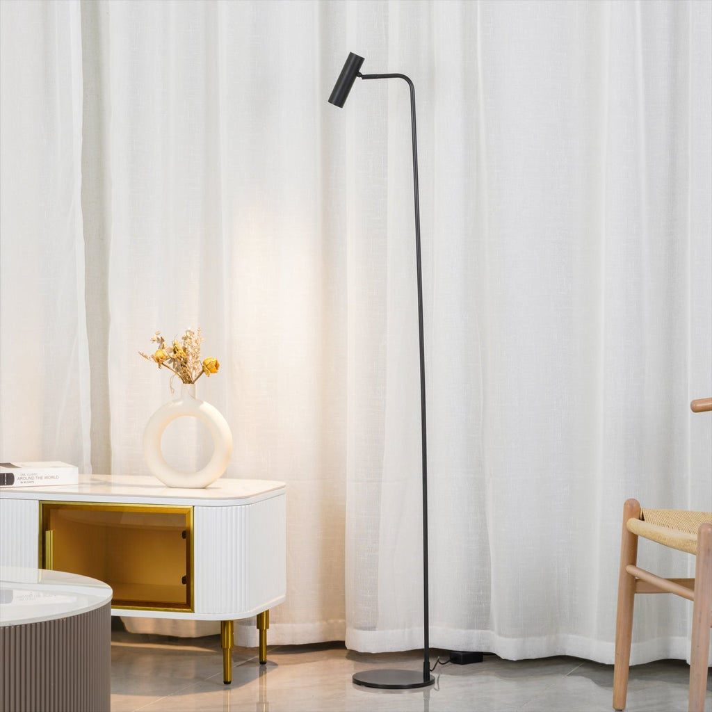 Zelvano Lampada da Terra – Ottone – Oro – 160 cm – Minimalista & Regolabile, Ideale per il Soggiorno