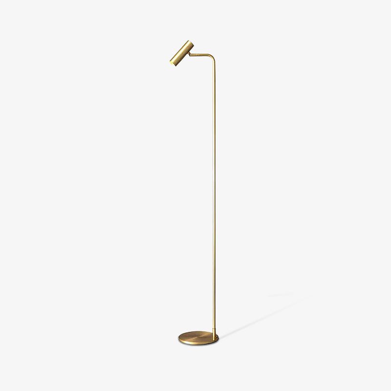 Zelvano Lampada da Terra – Ottone – Oro – 160 cm – Minimalista & Regolabile, Ideale per il Soggiorno