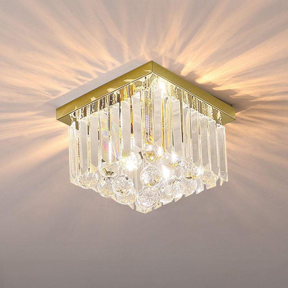 Lampada da soffitto Zinlaro – Acciaio inossidabile – Cristallo – Ø 30 cm – Eleganti accenti luminosi per soggiorno e camera da letto