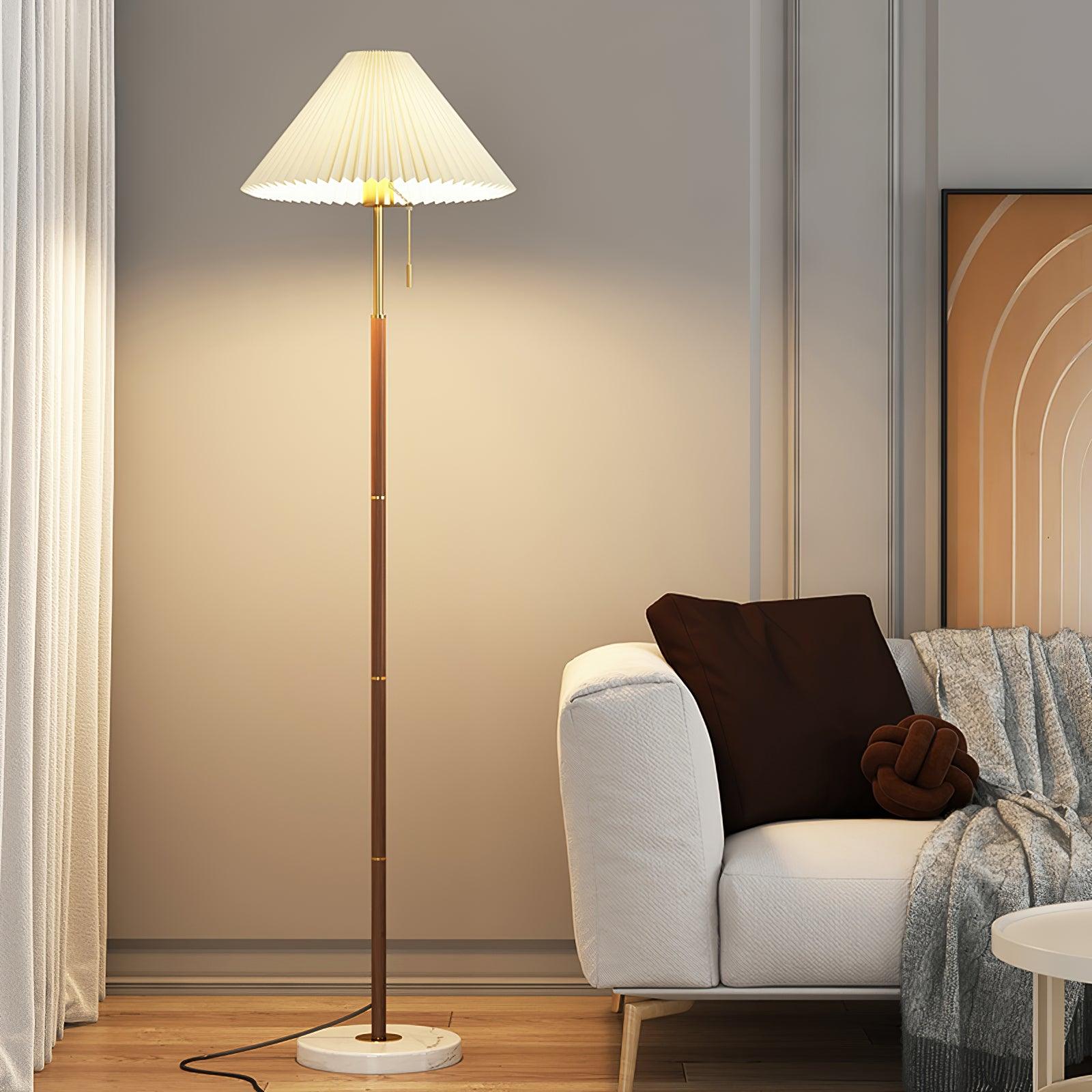 Zomira Lampada da Terra – Acciaio – Bianco – 160 cm – Design Retro per Soggiorno e Accenti Eleganti