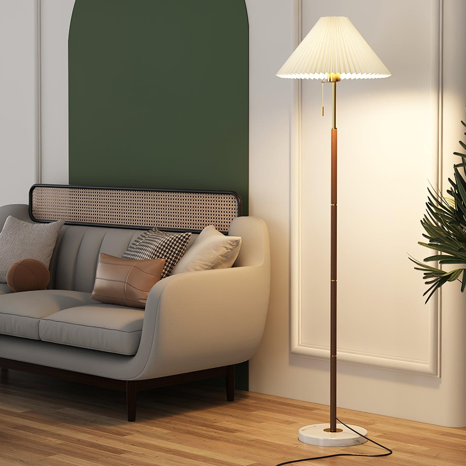 Zomira Lampada da Terra – Acciaio – Bianco – 160 cm – Design Retro per Soggiorno e Accenti Eleganti