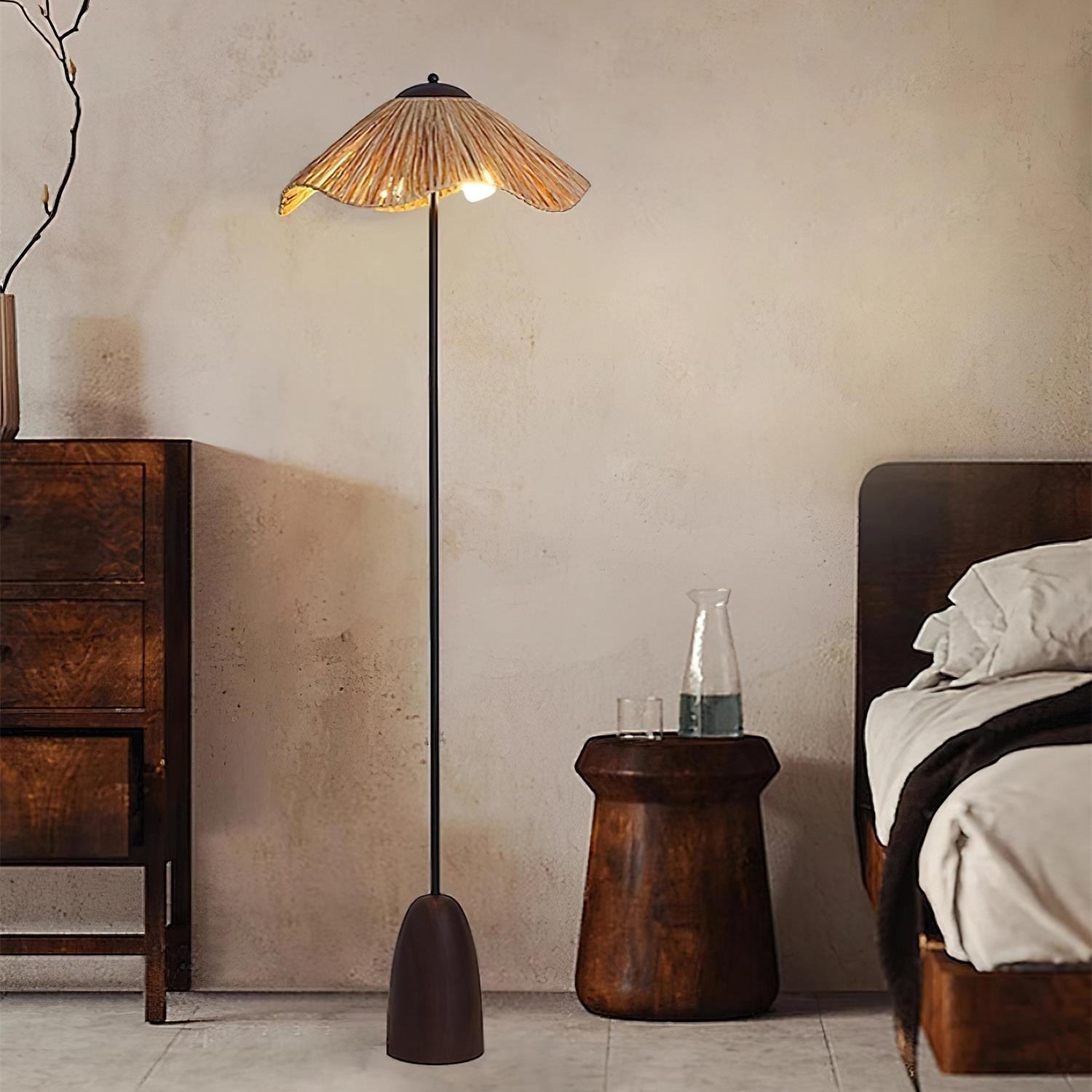 Zorquen Lampada da Terra – Tessuto – Nero – 160 cm – Design Moderno per Soggiorni e Angoli Lettura