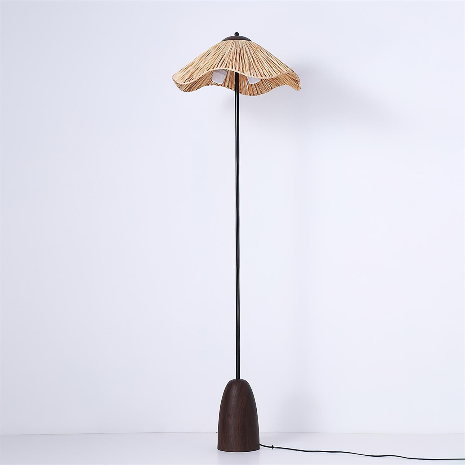Zorquen Lampada da Terra – Tessuto – Nero – 160 cm – Design Moderno per Soggiorni e Angoli Lettura