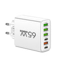 PowerMax 65W Caricatore Veloce 6-in-1 – Carica Fino a 6 Dispositivi Contemporaneamente – Ideale per Casa, Ufficio e Viaggi