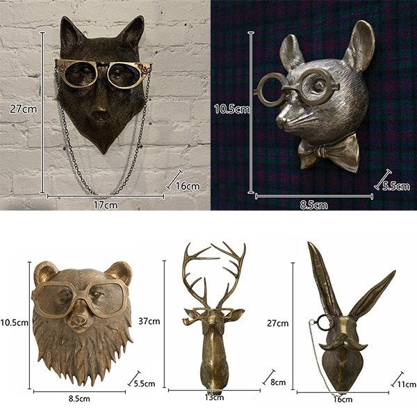 Decorazione da parete con testa di animale unica per la casa