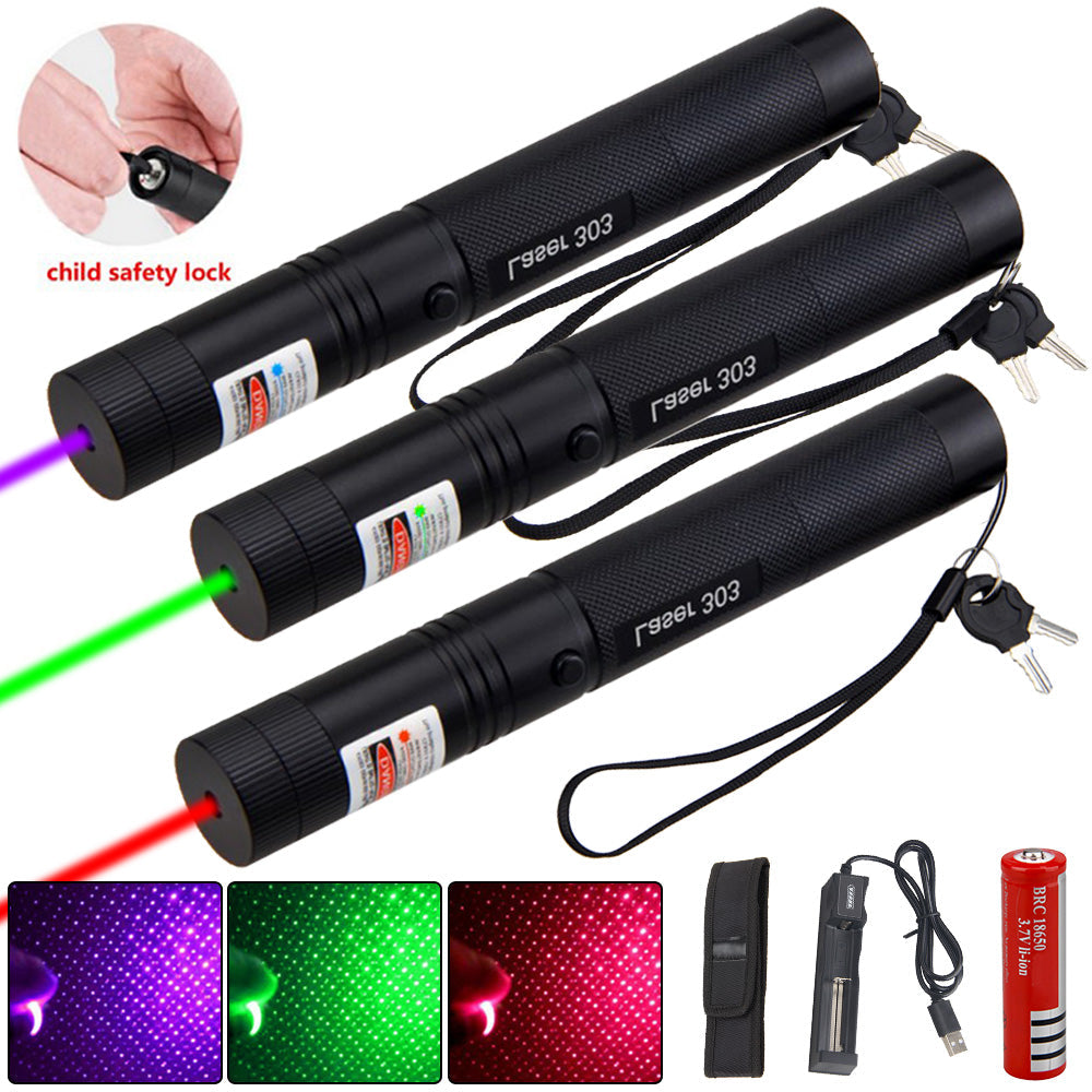 Zelara-Power Laserpointer 303 - Puntatore laser USB ricaricabile visibile ad alta potenza
