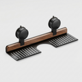 Mensola per Lavabo Bagno con Ventose Design Effetto Noce