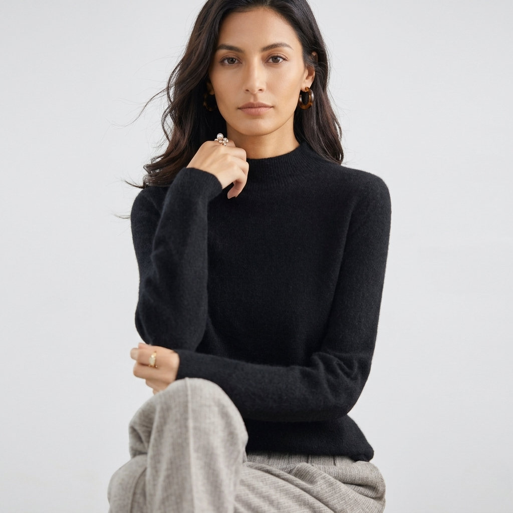 Maglione da Donna in Maglia Morbida Pullover Elegante Caldo