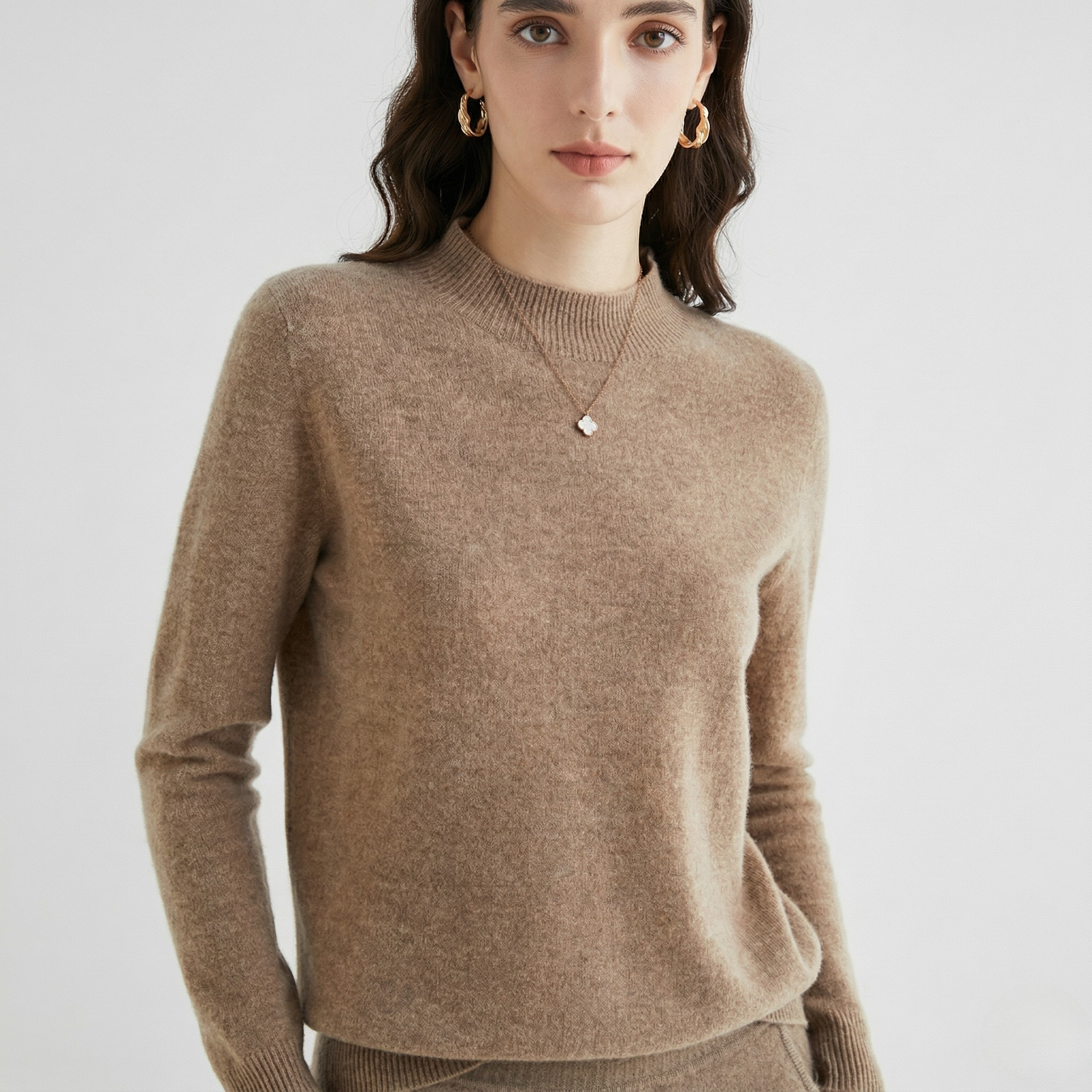 Maglione da Donna in Maglia Morbida Pullover Elegante Caldo