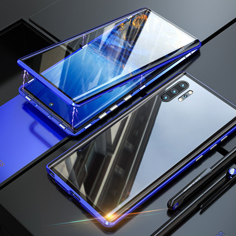 Custodia magnetica in vetro temperato doppia faccia per Samsung