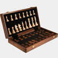 Set di Scacchi in Legno di Noce Artigianale Scacchiera Premium con Custodia Integrata