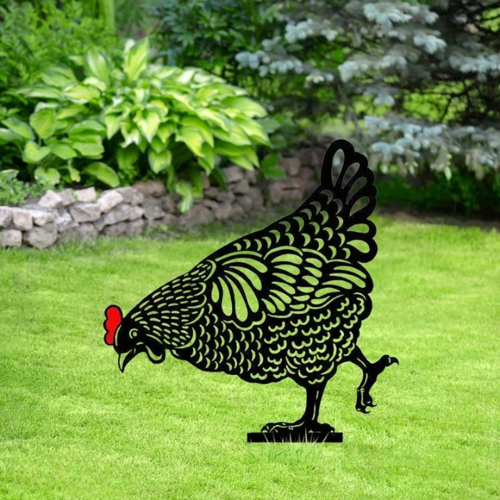 HappyChicken - Decorazione da Giardino con Galline - Set di 5