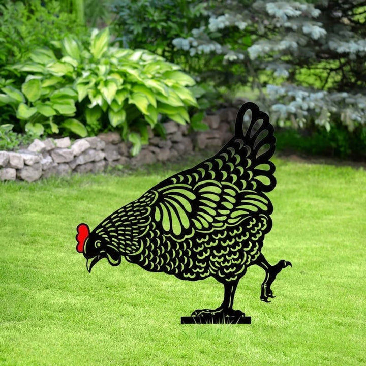 HappyChicken - Decorazione da Giardino con Galline - Set di 5