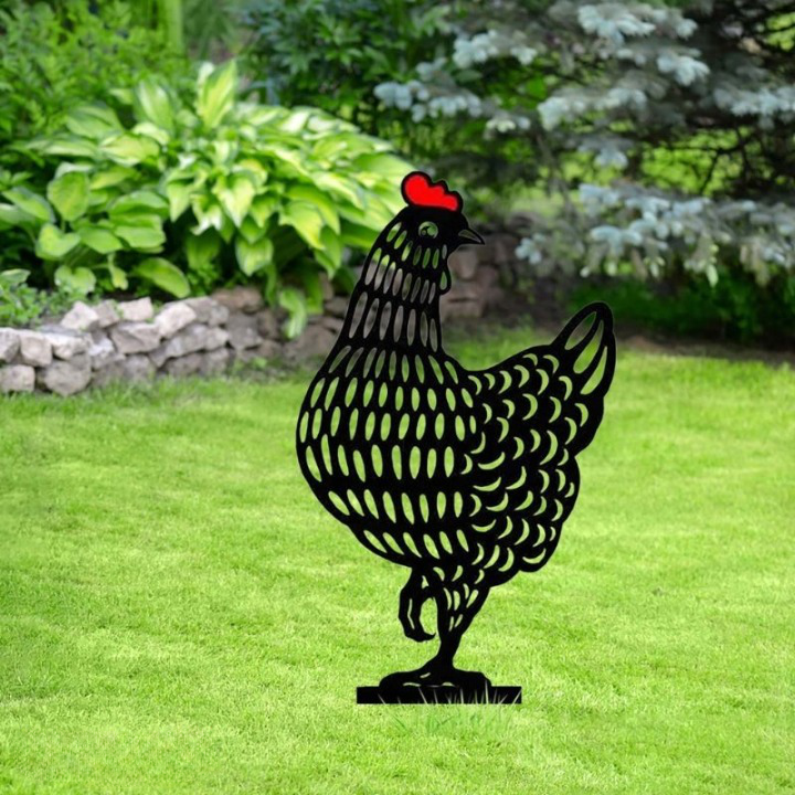 HappyChicken - Decorazione da Giardino con Galline - Set di 5