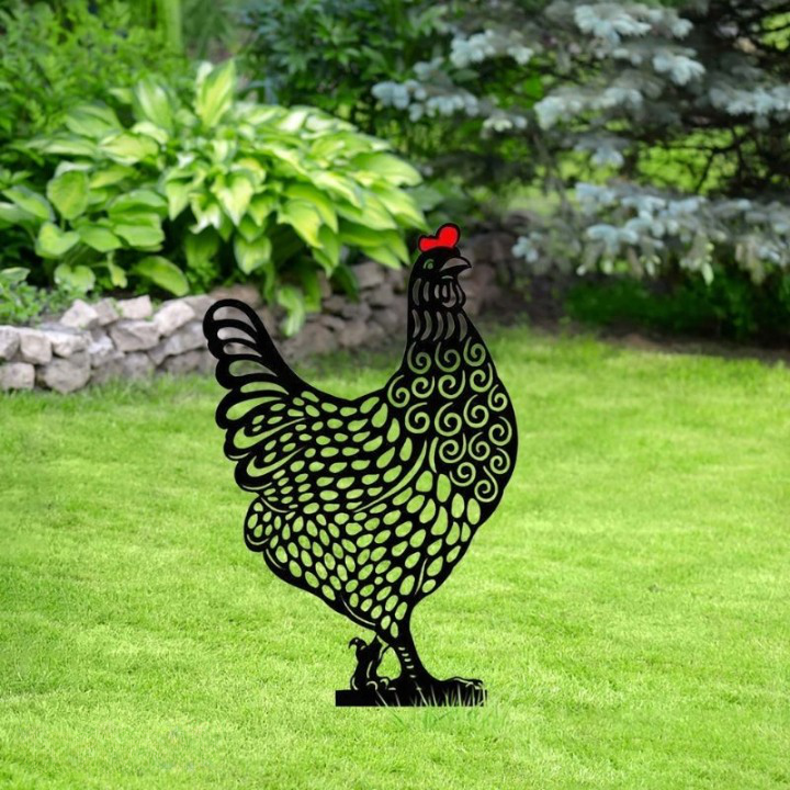HappyChicken - Decorazione da Giardino con Galline - Set di 5