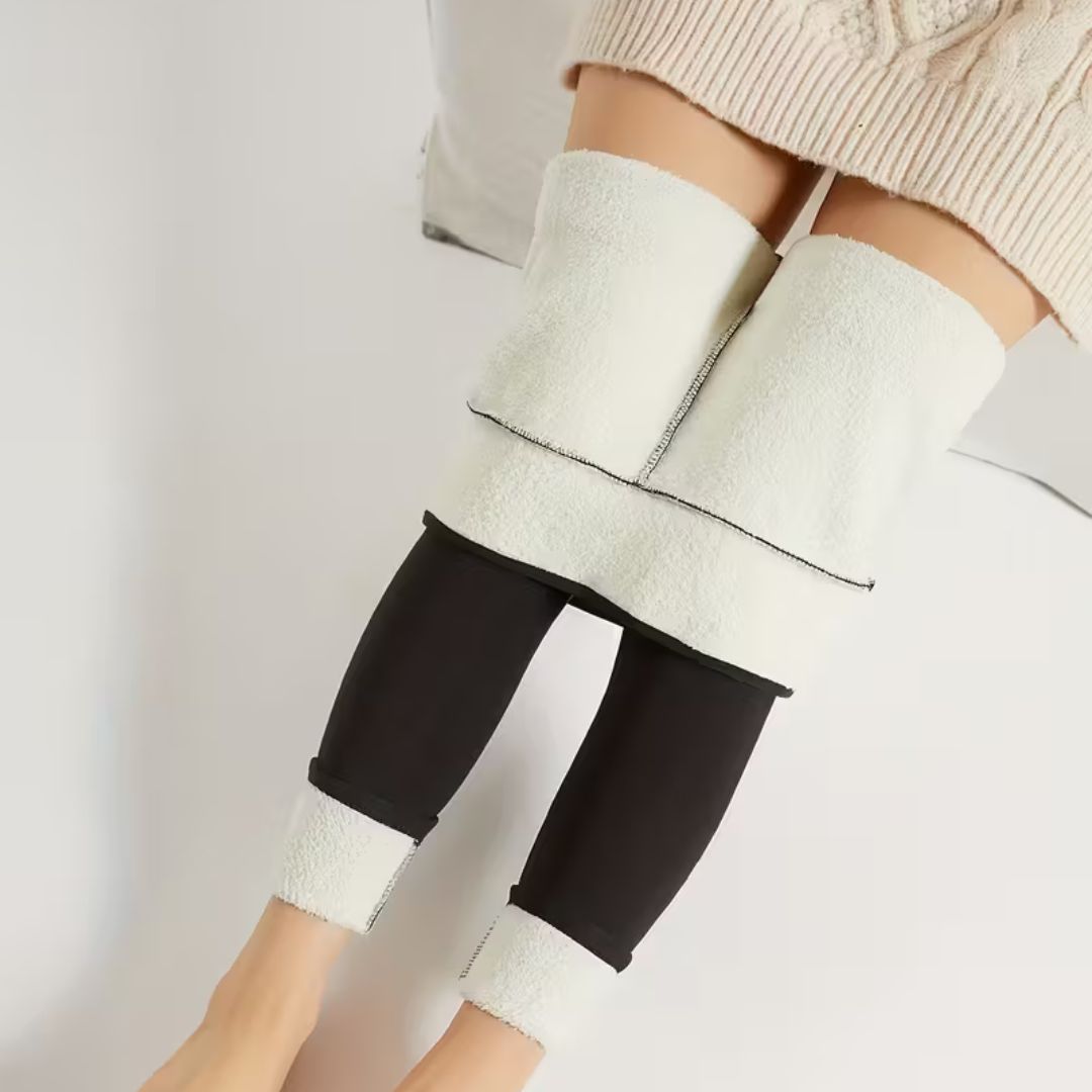 Leggings Termici Donna | Pantaloni Termici Foderati | Leggings Caldi per l'Inverno | CozyLine