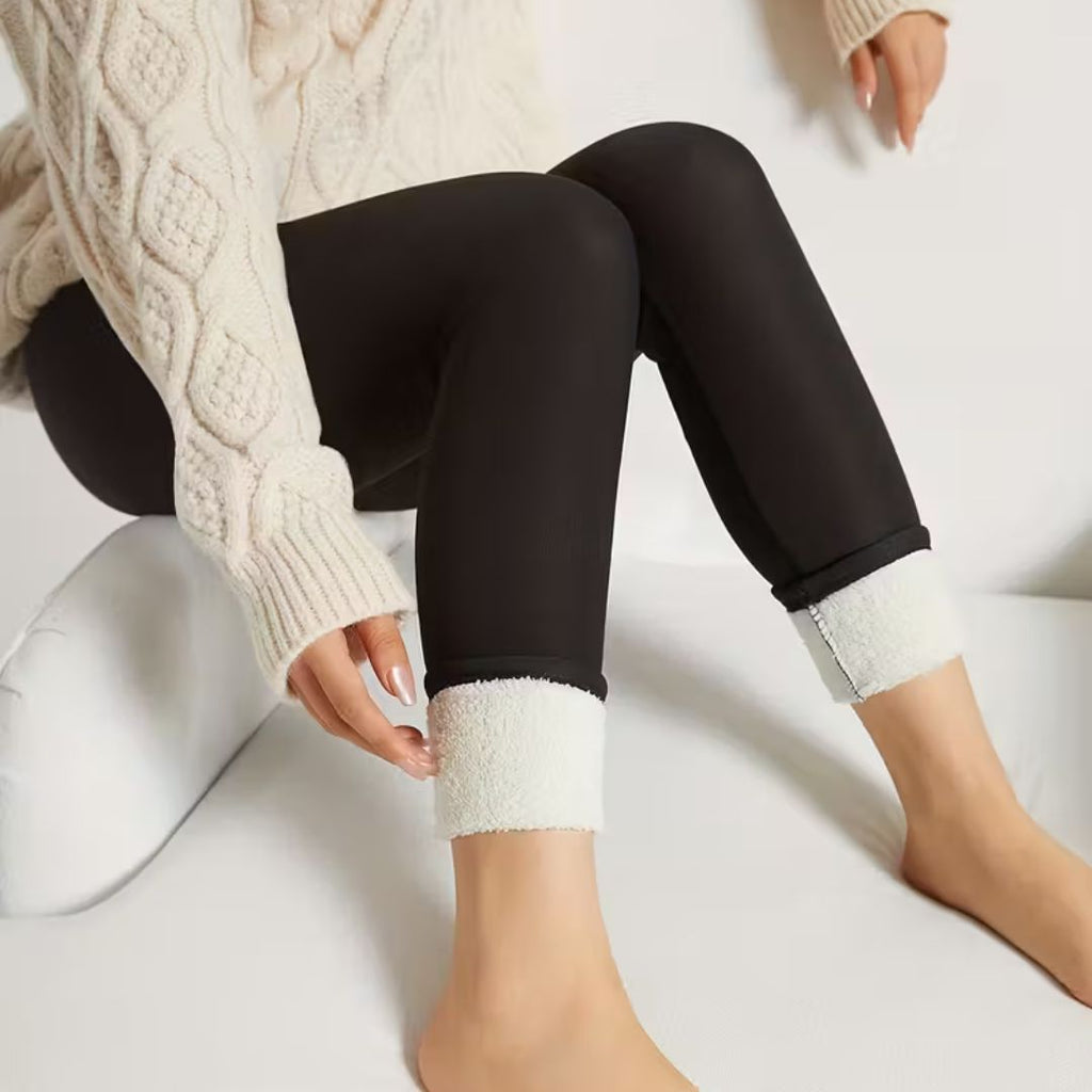 Leggings Termici Donna | Pantaloni Termici Foderati | Leggings Caldi per l'Inverno | CozyLine