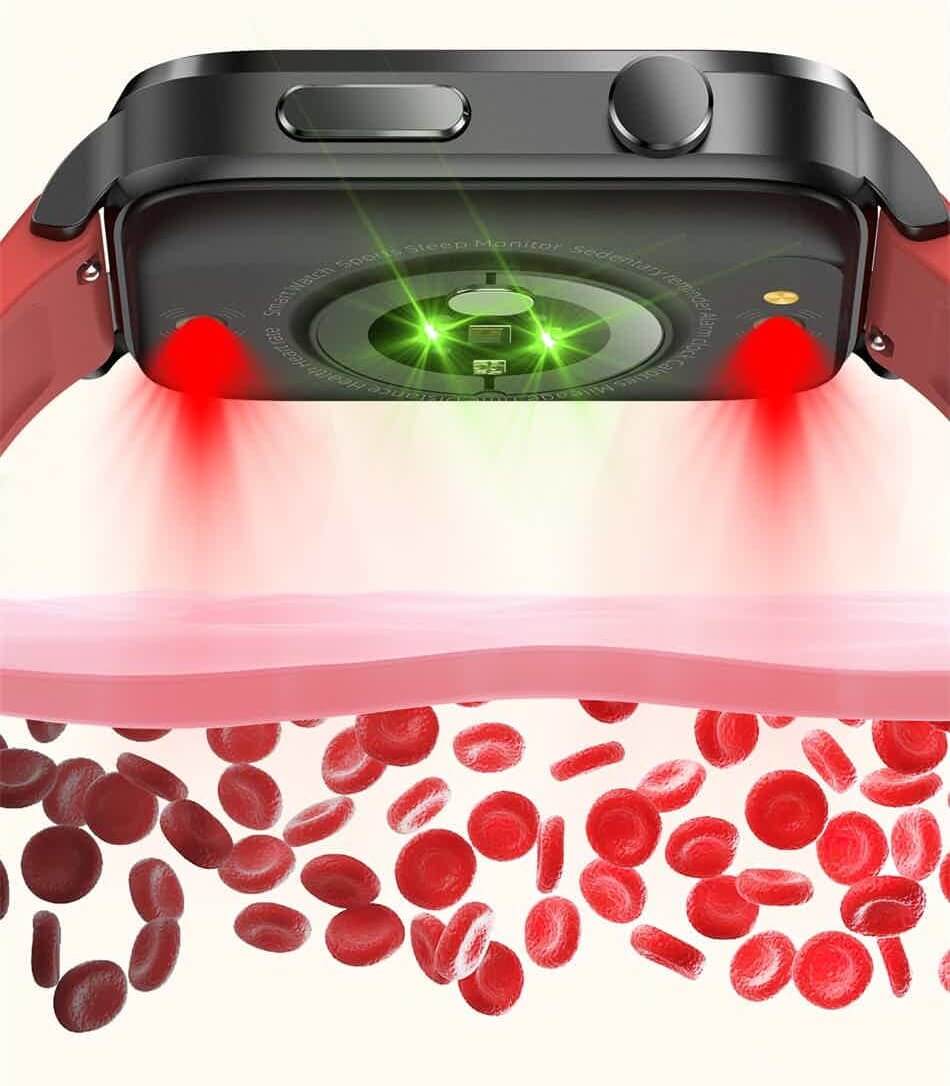 VitaSense Orologio Glucosio Tracker di Benessere Non Invasivo Monitoraggio Giornaliero dello Zucchero