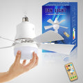 LuxeBreeze Ventilatore a Soffitto Portatile & Luce | Elegante soluzione 2-in-1 con telecomando per comfort e stile