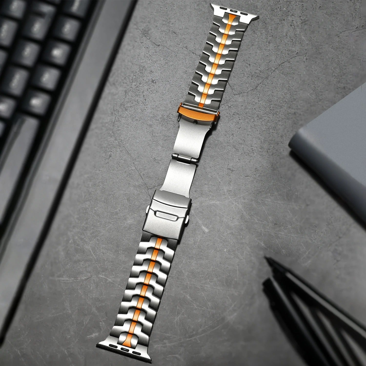 Bracciale in Titanio per Apple Watch Veralis con Chiusura Ipoallergenica