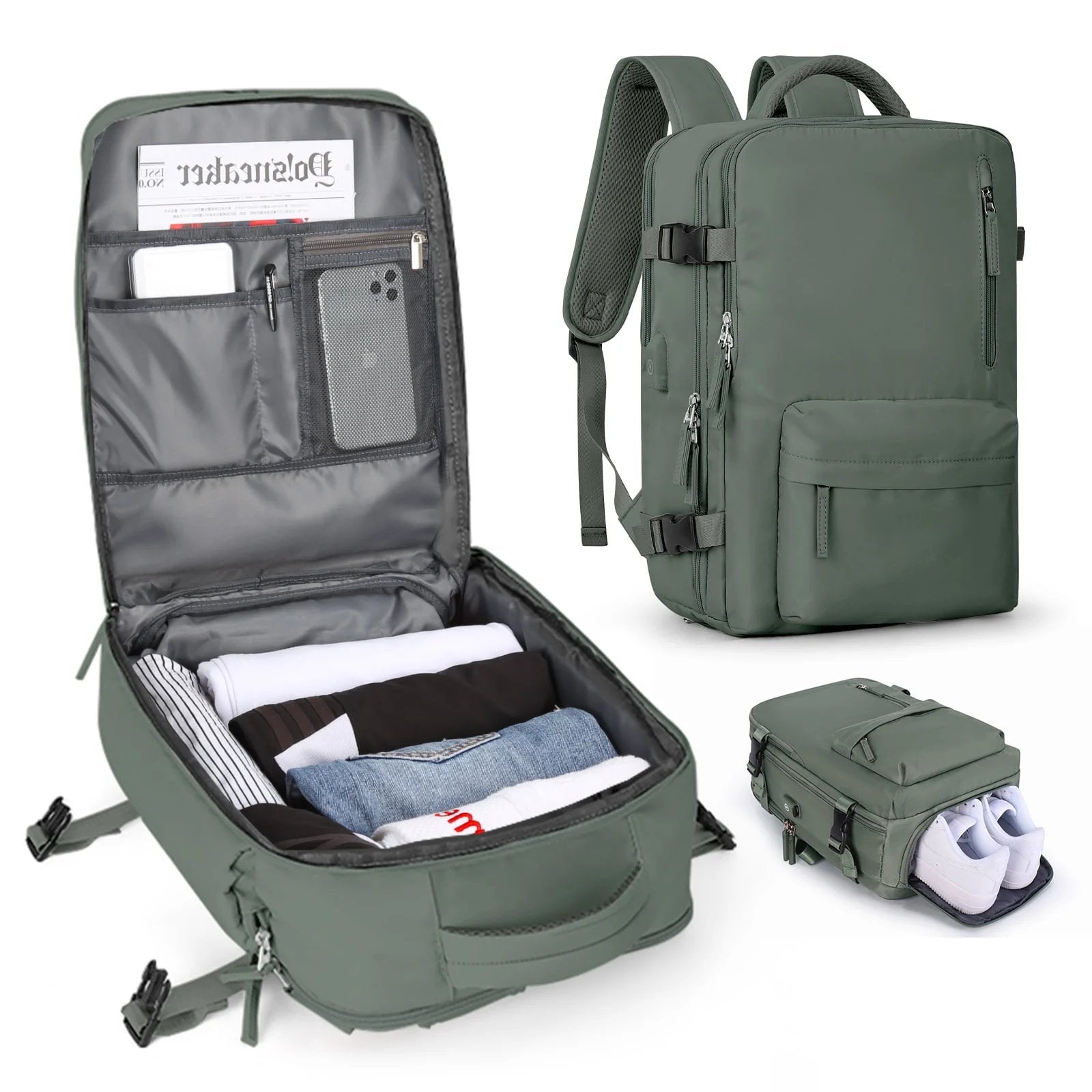 Grande borsa da viaggio per donne zaino da trekking impermeabile – 35L multifunzione