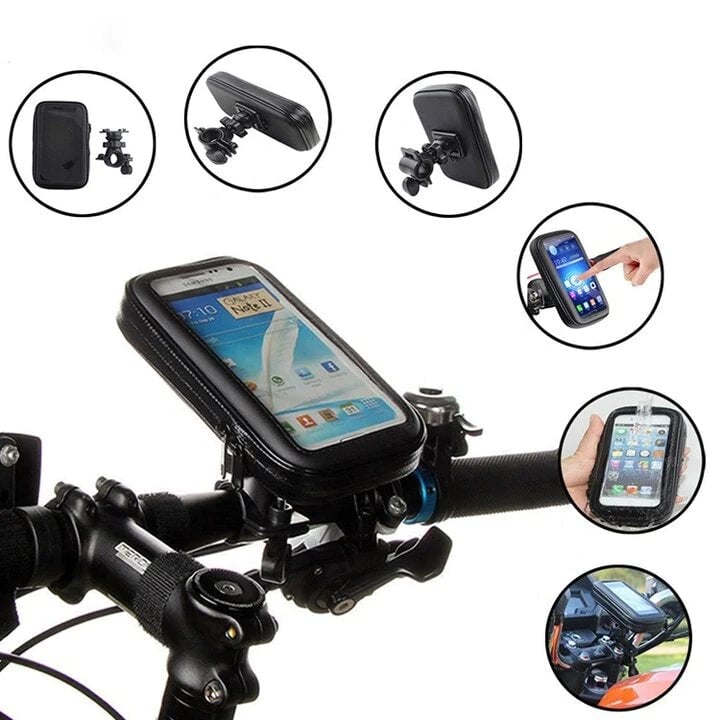 Supporto impermeabile per manubrio della bicicletta con powerbank da 15W