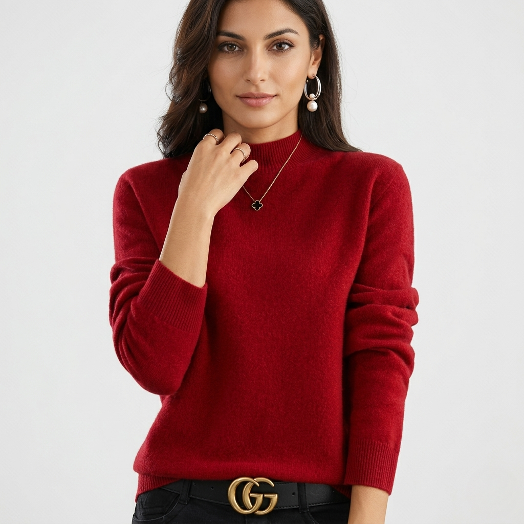 Maglione da Donna in Maglia Morbida Pullover Elegante Caldo