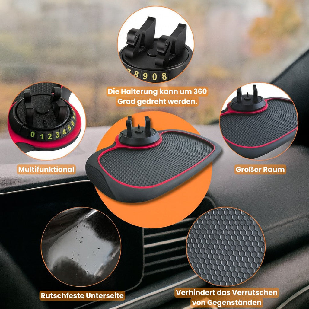 Tappetino antiscivolo per cruscotto auto | Tappetino antiscivolo con supporto per cellulare | DashGrip