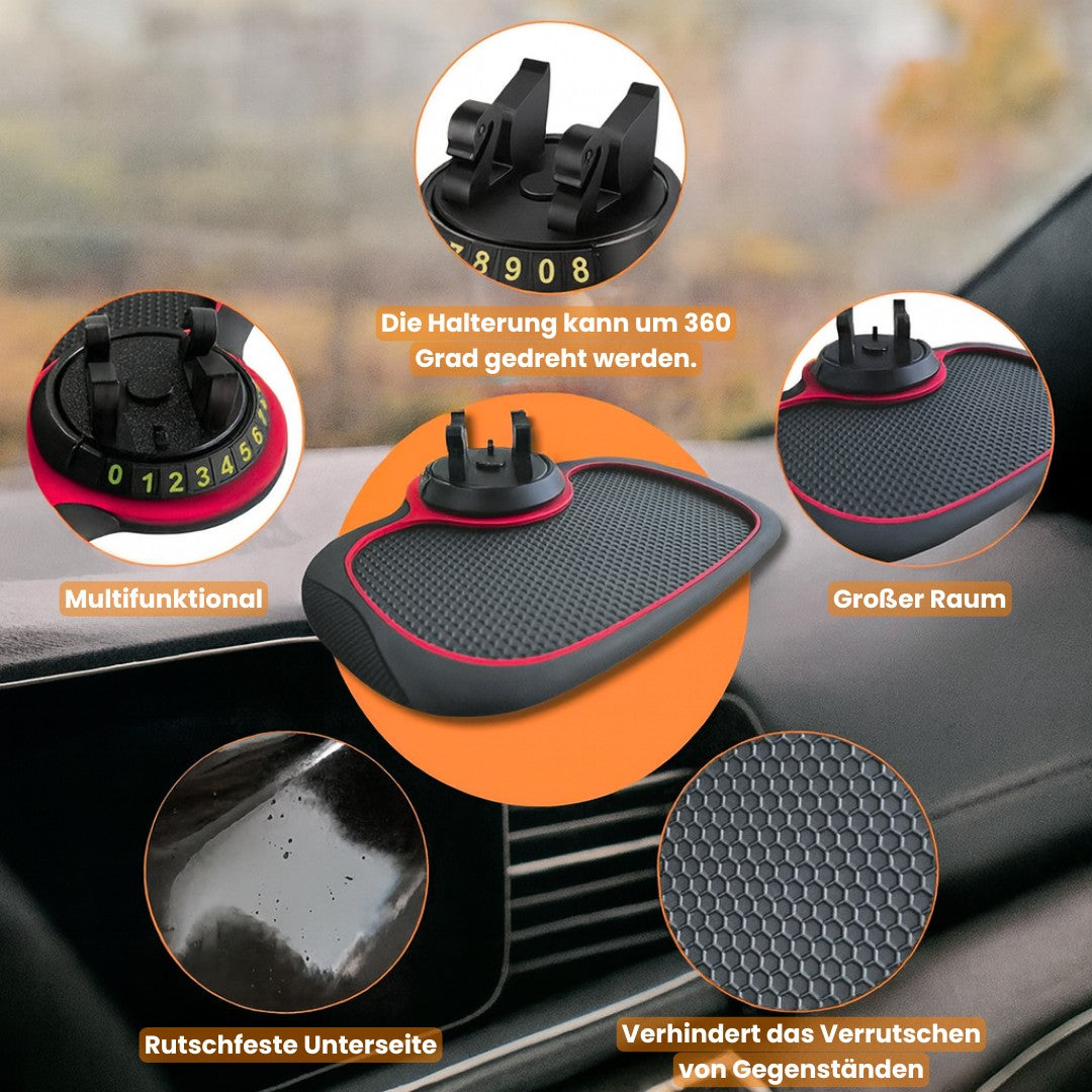 Tappetino antiscivolo per cruscotto auto | Tappetino antiscivolo con supporto per cellulare | DashGrip