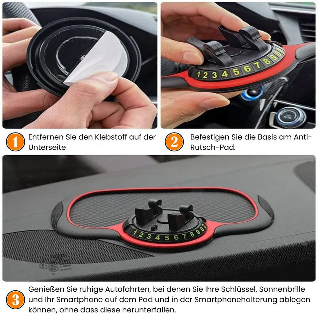 Tappetino antiscivolo per cruscotto auto | Tappetino antiscivolo con supporto per cellulare | DashGrip