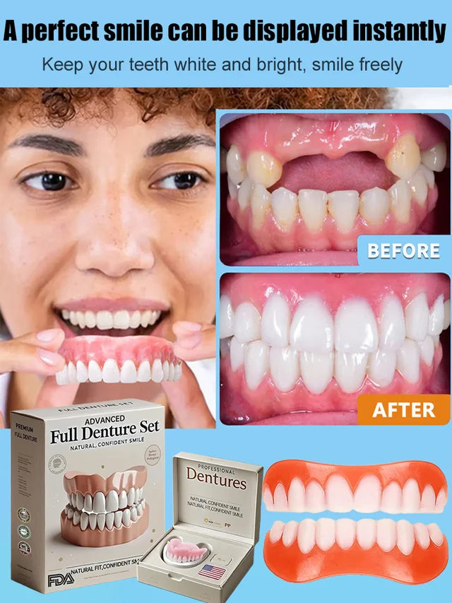 Protesi Dentale Premium | Sorriso Naturale | Vestibilità Confortevole | Riutilizzabile
