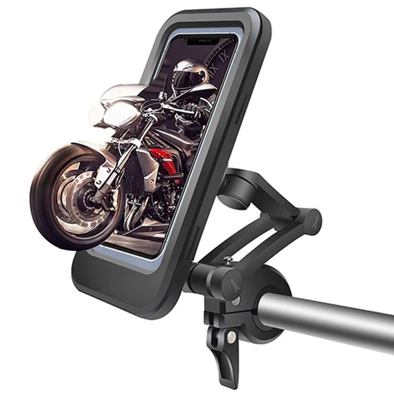 Supporto impermeabile per manubrio della bicicletta con powerbank da 15W