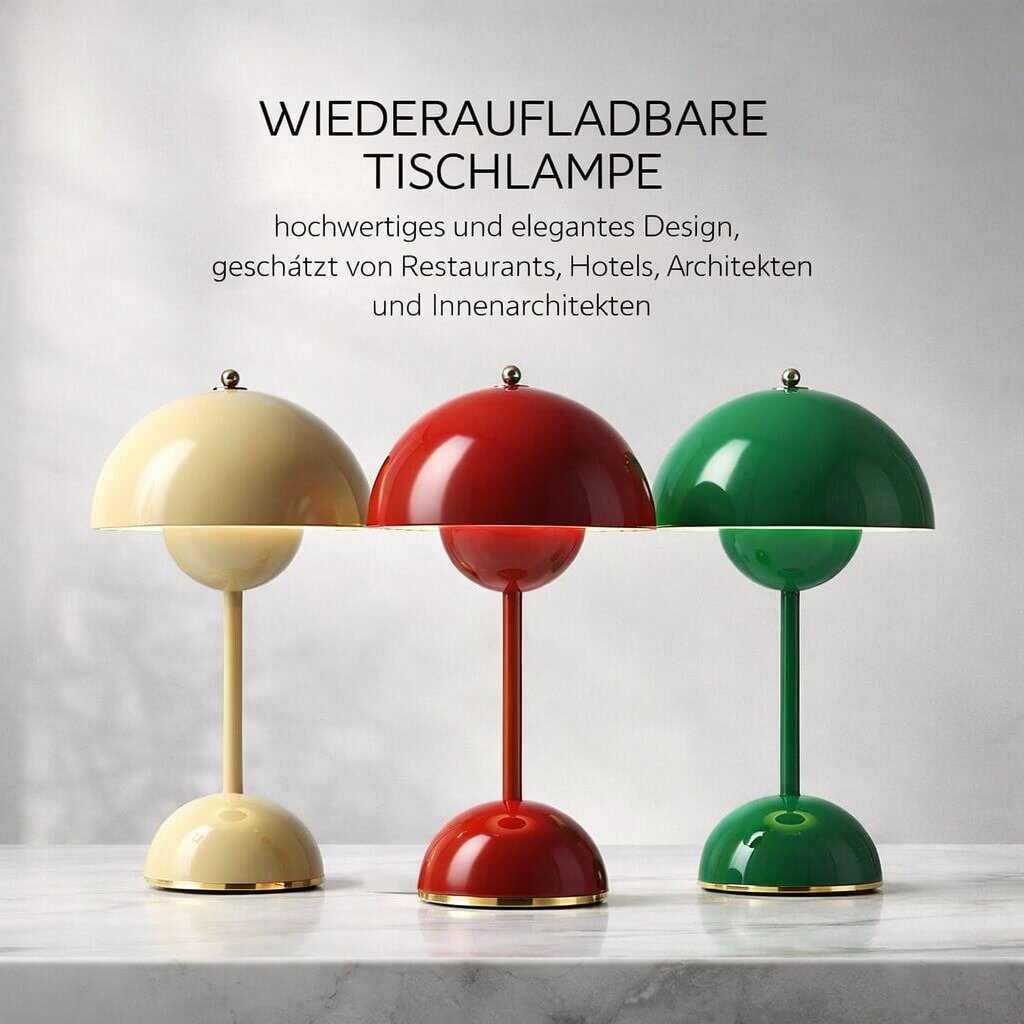 Lampada da tavolo di design | Lampada da tavolo LED | Lampada da comodino | Dimmerabile e senza fili | Lumora