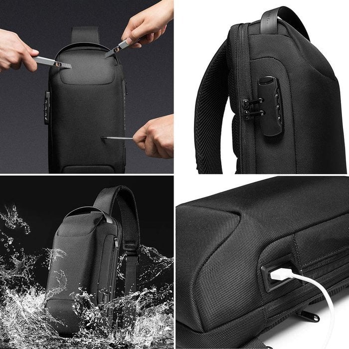 Borsa Antifurto | Porta USB | Impermeabile & Lucchetto a Codice