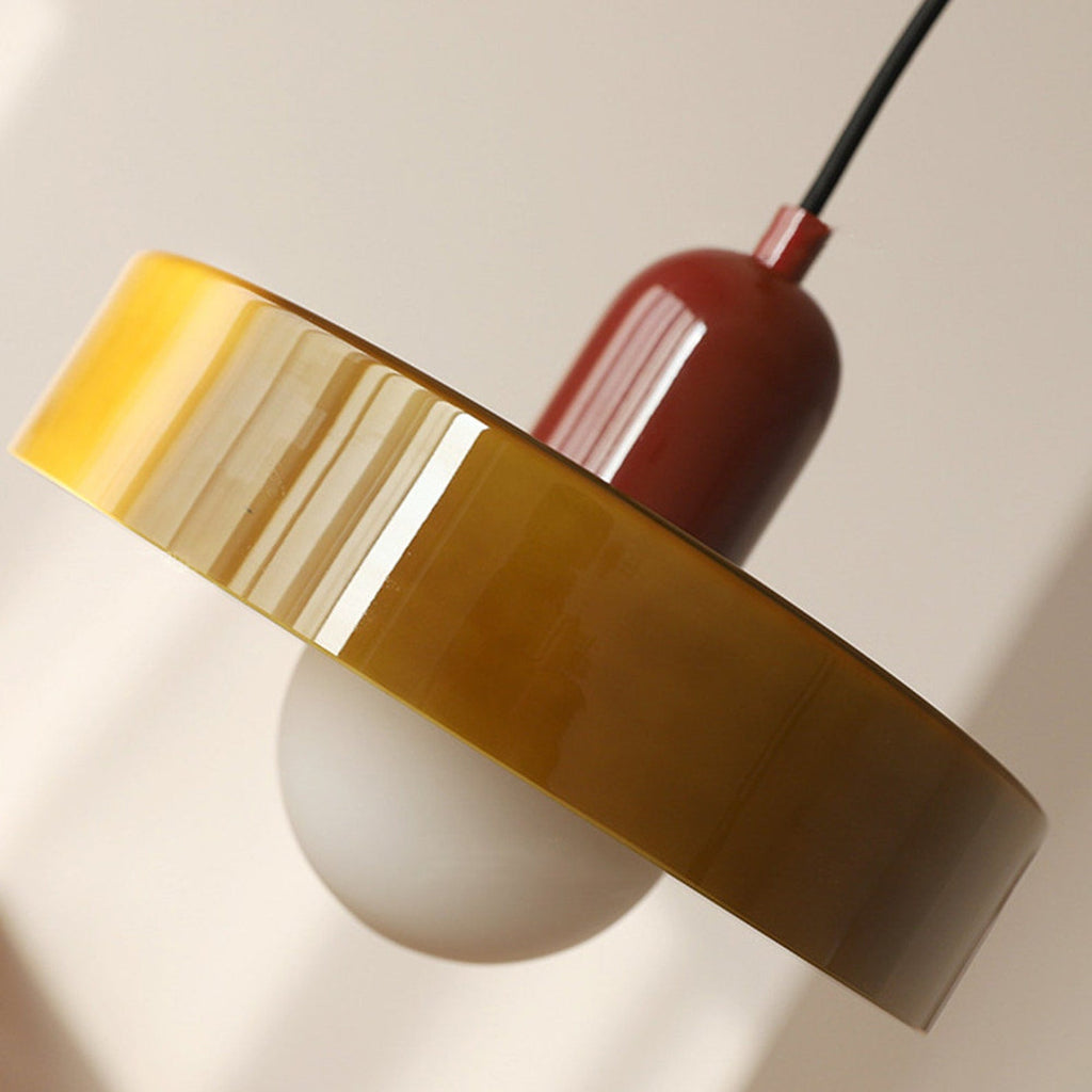 Liora Bauhaus Lampadario in Vetro con Regolazione dell'Altezza