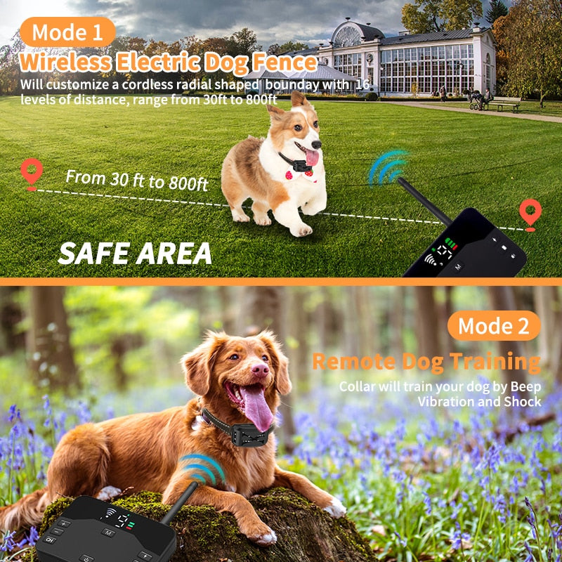 Collare Wireless FenceMate per Cani con Modalità di Addestramento
