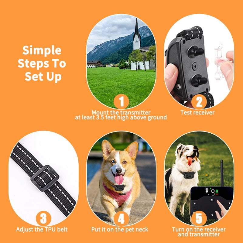Collare Wireless FenceMate per Cani con Modalità di Addestramento