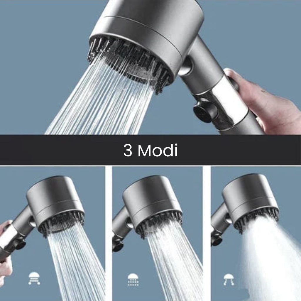 Doccia con filtro e 3 modalità | Doccia a risparmio idrico | WasserLux