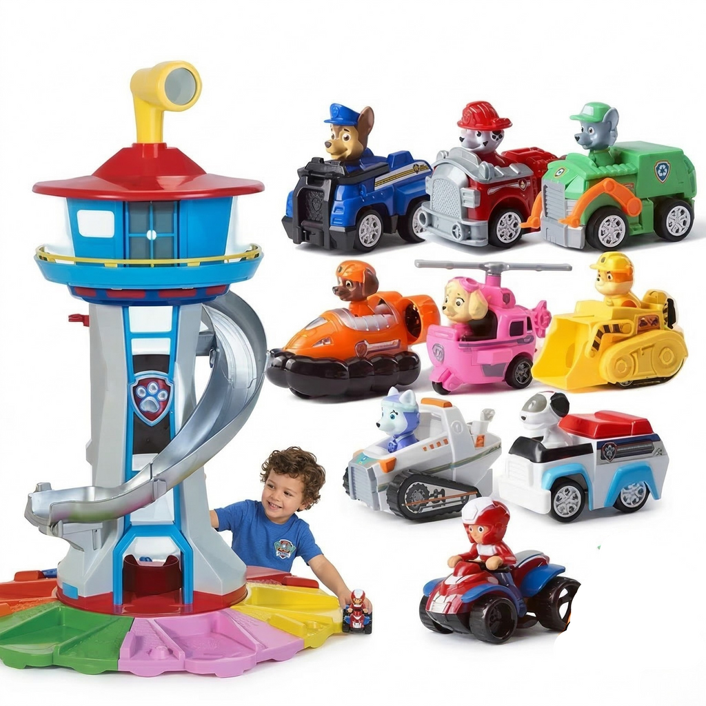 Paw Patrol Set Di Gioco Per Bambini Con Torre E Veicoli