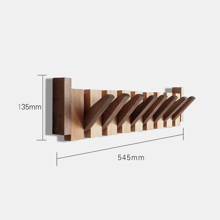 Elegante Tre Appendini per Piano Appendiabiti in Legno