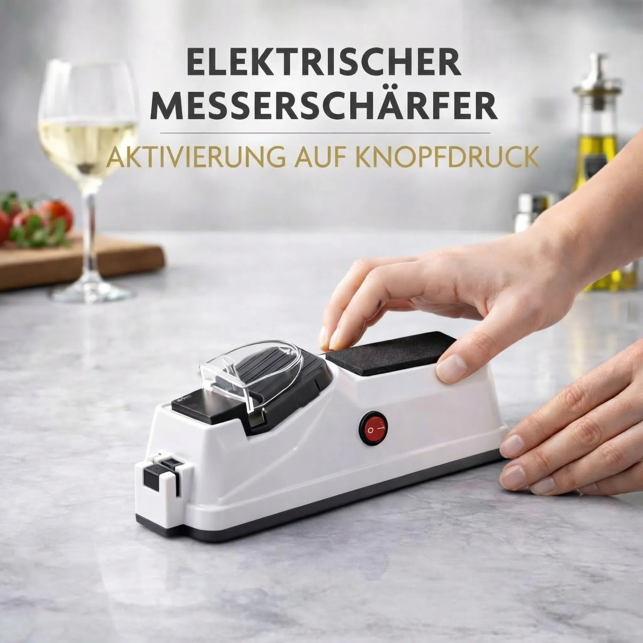 Affilatore elettrico per coltelli | Affilatura semplice dei coltelli | Dispositivo per affilare coltelli | Schärfix