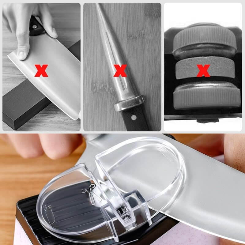 Affilatore elettrico per coltelli | Affilatura semplice dei coltelli | Dispositivo per affilare coltelli | Schärfix