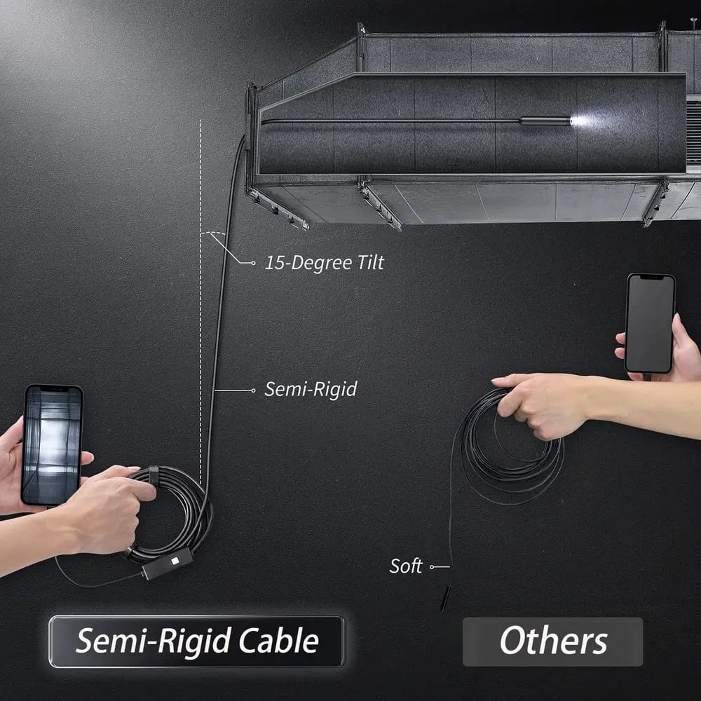 Endoscopio con telecamera | Telecamera di ispezione per smartphone con cavo di 5 m | IntraView