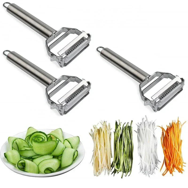 Affettatrice multifunzionale in acciaio inossidabile ultra affilata & tagliaverdure a julienne per patate e carote