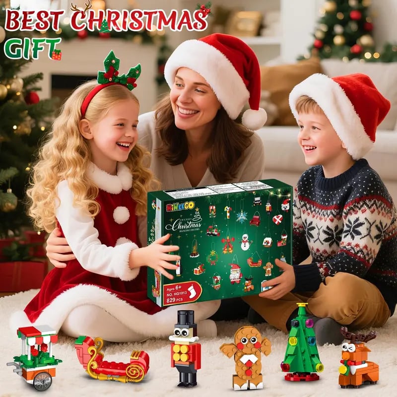 CraftVent | 24 Giorni di Countdown di Natale Ornamenti Set di Costruzione Calendario dell'Avvento